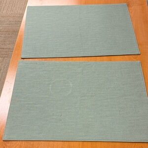 Longaberger set of two sage placemats. Reversible. Gently used.
